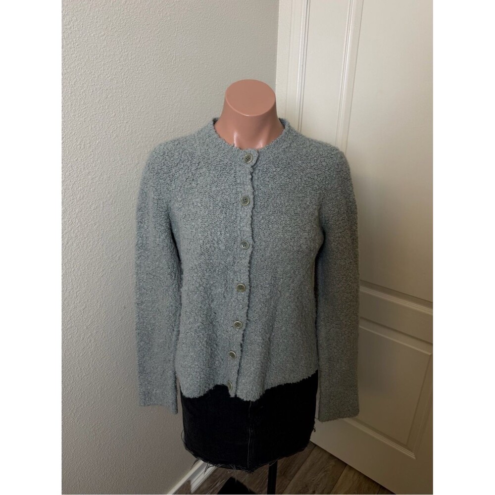 J.Crew boucle cardigan features a textured knit Button Down Sweater Sz S